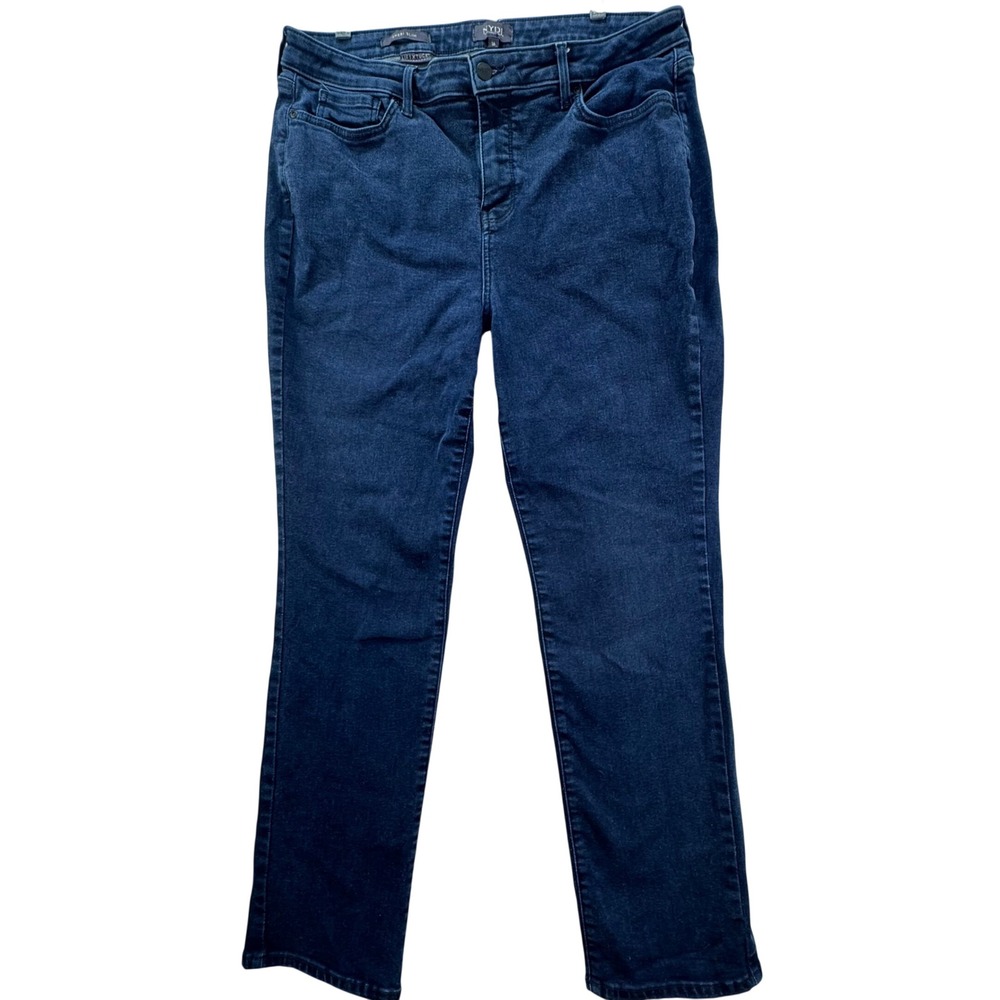 NYDJ Sheri Slim Jeans Womens 16 Dark Blue Lift Tuck Stretch Denim Casual Classic